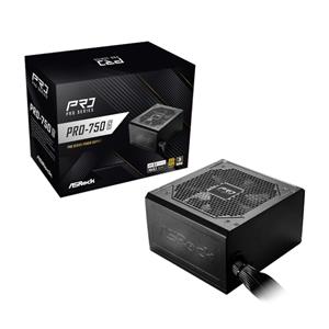 Fonte ASRock Pro-750G , 750W , 80 Plus Gold , PFC Ativo , Preto