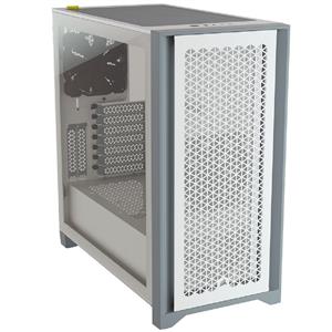 Gabinete Gamer Corsair iCUE 4000D AirFlow , Mid Tower , Vidro Temperado , Sem Fonte , Com 3 Fans RGB , Branco