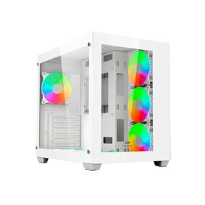 Gabinete Gamer C3Tech Aquarius , Mid Tower , Vidro Temperado , ATX , White , Sem Fonte , Sem Fan
