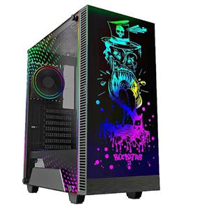 Gabinete Gamer Gamemax Rockstar 2 , ARGB , Mid Tower , Vidro Temperado , Sem Fonte , Com 1 Fan , Preto