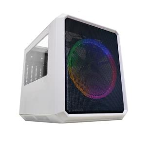 Gabinete Gamer K-Mex Microcraft IV CG-04RC , Mini Tower , Lateral em Acrílico , Sem Fonte , Com 1 Fan Multicolor , Branco