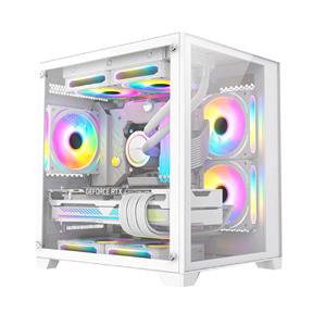Gabinete Gamer K-Mex Space Y CG-W13A , Mini Tower , Vidro Temperado , Sem fonte , Sem Fan , Branco