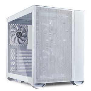 Gabinete Gamer Lian Li 011 Air Mini , Mini Tower , Vidro Temperado , Sem Fonte , Com 3 Fans , Branco