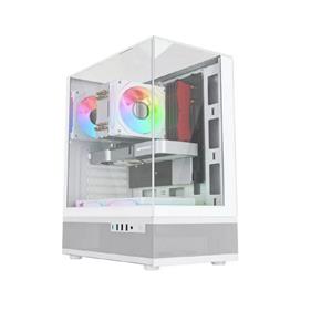 Gabinete Gamer Liketec Kingdom Snow , Mid Tower , Vidro Temperado , ATX , Sem Fonte , Sem Fans , Branco