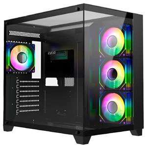 Gabinete Gamer Liketec Zeus Pro Glass , Mid Tower , Vidro Temperado , ATX , Black LC-CB3X3-ZEUS-2089
