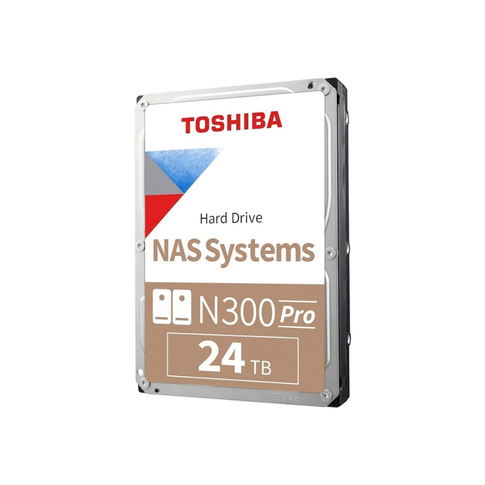 HD Interno NAS 24TB , Toshiba N300 Pro , SATA III 6Gb/s , 7200RPM , Suporte para até 24 Baias , Cinza