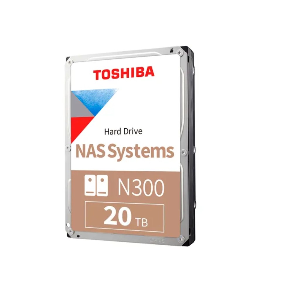 HD Interno NAS 20TB , Toshiba N300 , SATA III 6Gb/s , 7200RPM , Cache 512MB , Operação 24x7 , Prata