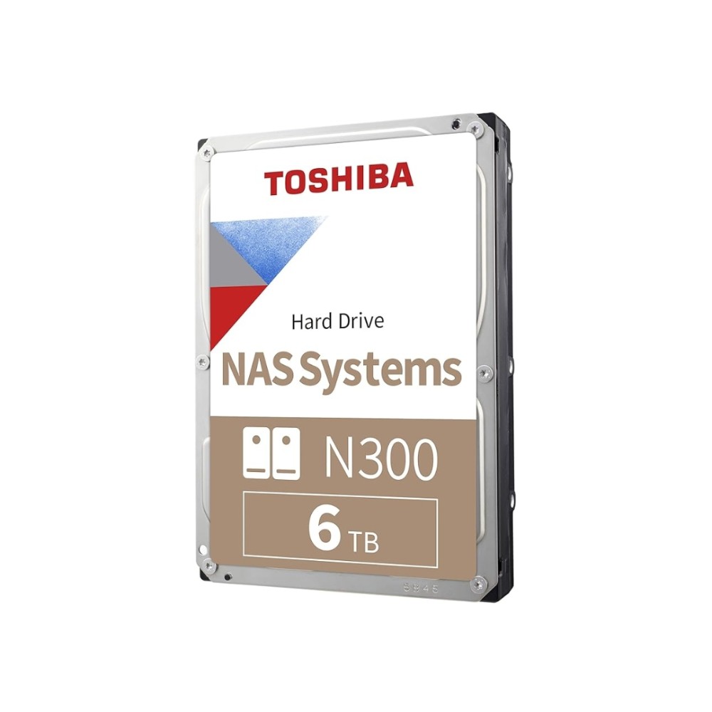 HD Interno NAS 6TB , Toshiba N300 , 7200RPM , Cache 256MB , 3,5 Polegadas , Operação 24x7 , Prata