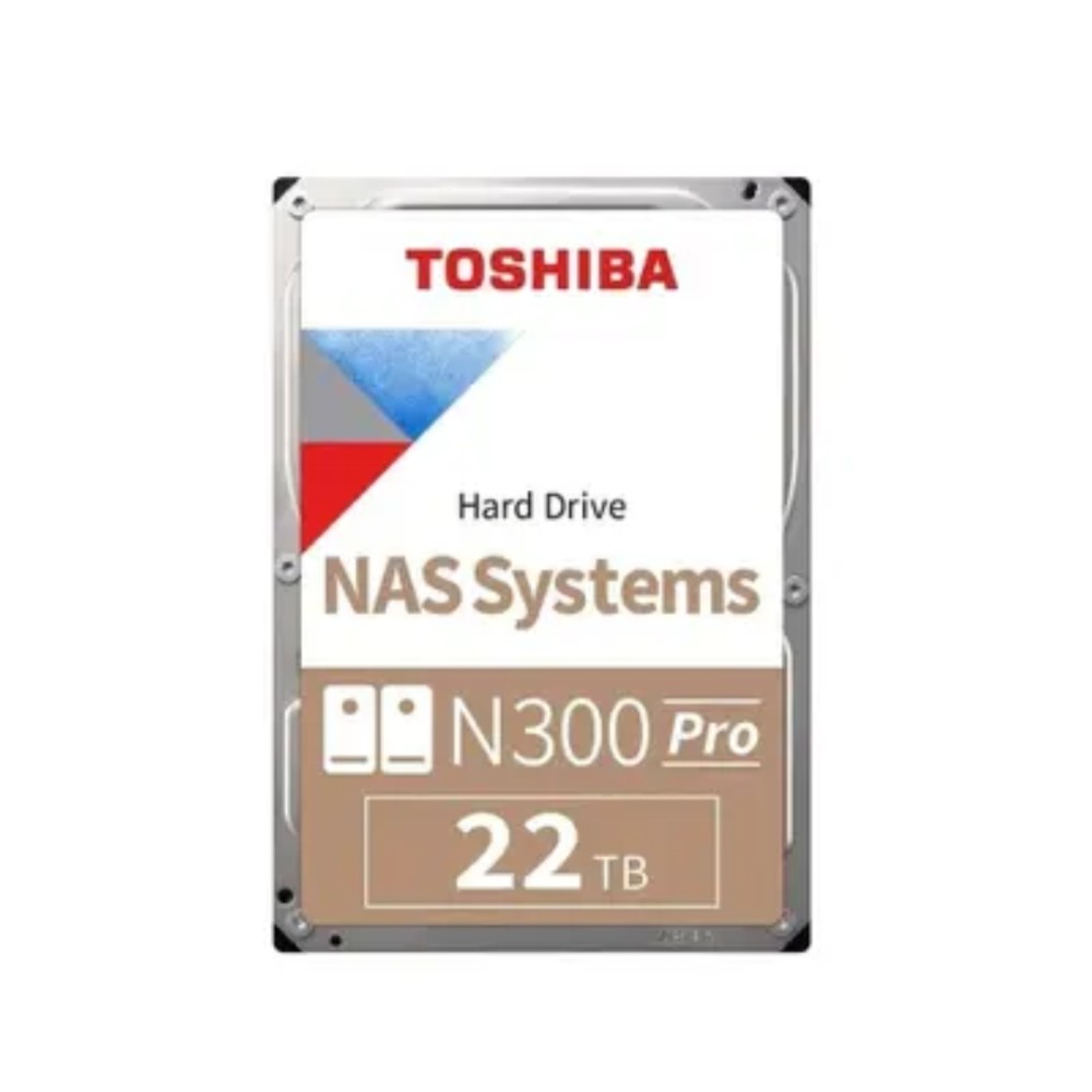 HD Interno NAS , Toshiba , 22TB , N300 Pro , 7200RPM , SATA III , 512MB , CMR , 3,5"