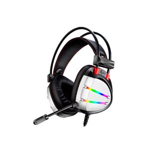Headset Gamer K-MEX AR70 , Drivers 50mm , USB , RGB , Prata