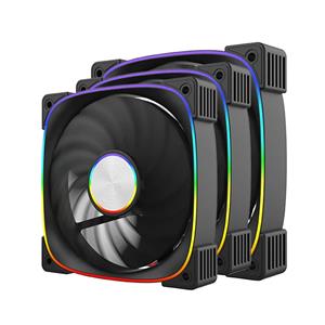 Kit 3x Fan Cooler Liketec Riddle 120 mm , Ventoinhas para Gabinete , Preto