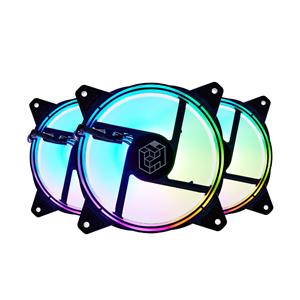 Kit 3x Fan Flash Liketec 120 mm , Ventoinhas para Gabinete , Preto , RGB