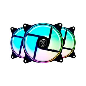 Kit Fan Liketec Colorful , 3× 120 mm , ARGB com Controladora , Preto