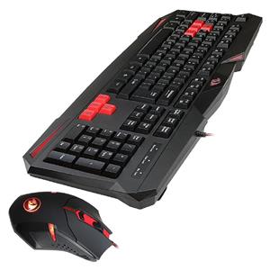 Kit Gamer Teclado e Mouse Redragon S101-2 , Vajra K301 , LED Vermelho , ABNT2 , Centrophorus M601 , 3200 DPI , USB , Preto