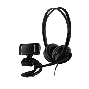 Combo Home Office  Headset e Webcam Doba , Com Microfone , HD , Preto