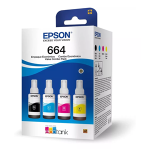 Kit Refil De Tinta EPSON T664 Com 4 Cores