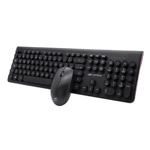 Kit Teclado e Mouse Sem Fio K-w80bk C3tech , 2.4 GHz , Preto
