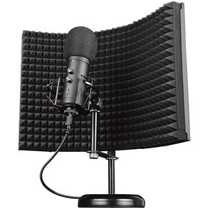 Microfone Studio Trust Rudox GXT259 , USB-B , Filtro Refletor , Com Fio , Suporte de Mesa , Preto