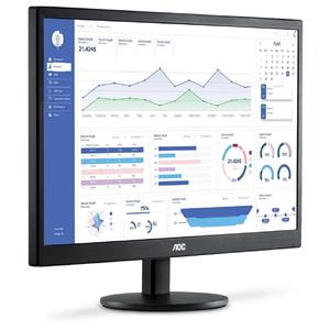 Monitor AOC M2470SWH2 23.6" , Full HD , 60Hz , Low Blue Mode , HDMI e VGA , Preto