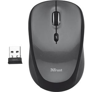 Mouse Sem Fio Trust Yvi , 1000 DPI , 4 Botões , Preto