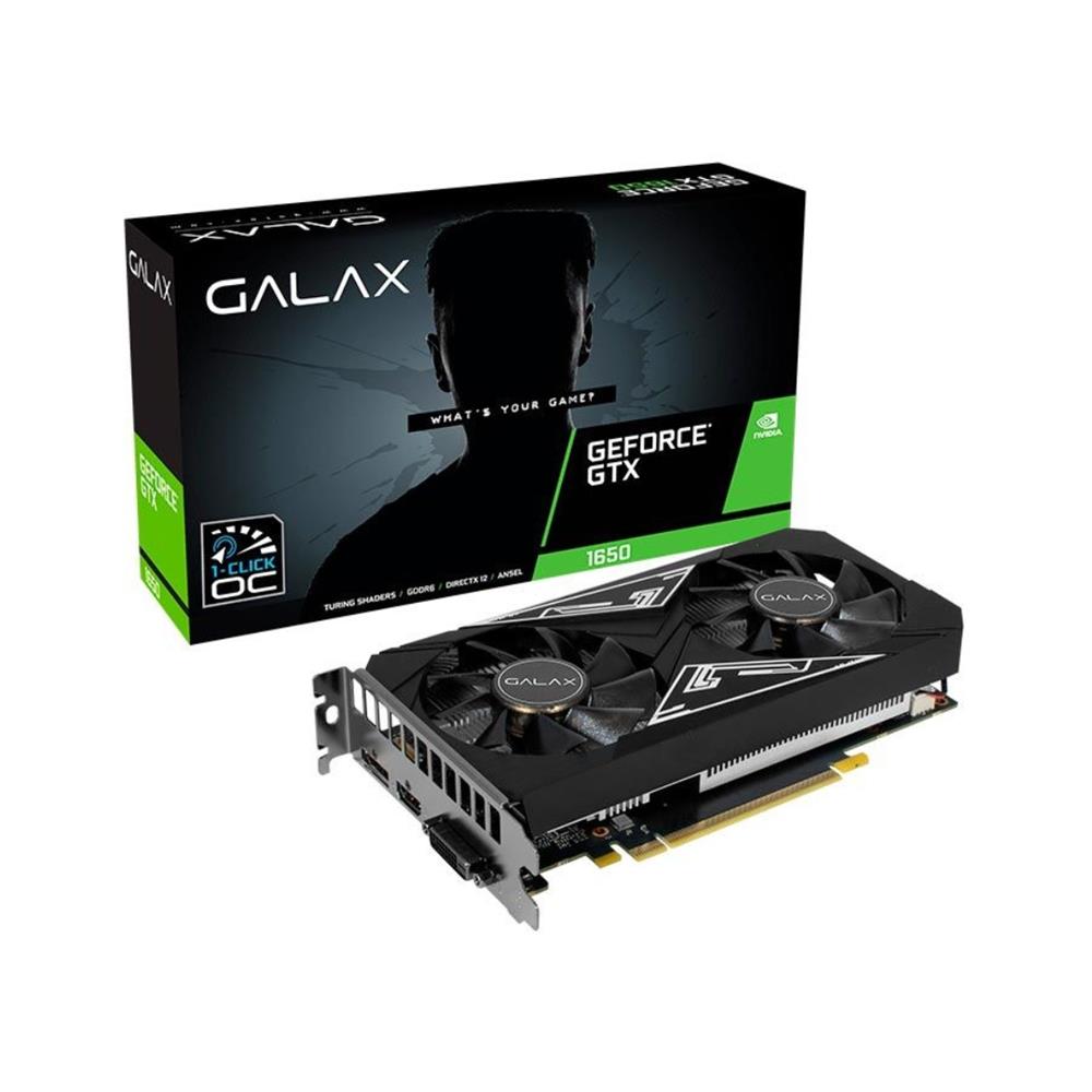 OPENBOX Placa de Vídeo Galax GeForce GTX 1650 EX Plus , 65SQL8DS93E1 , 4GB GDDR6 , 128 Bits , 1-Click OC , PCIe 3.0 , HDMI