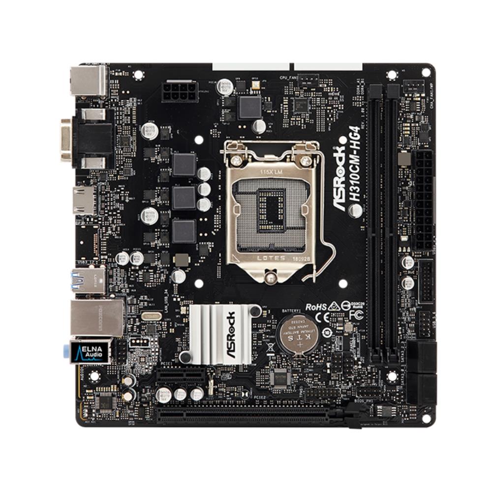OPENBOX Placa-Mãe ASRock , H310CM-HG4 , Intel H310 , Socket LGA 1151 , DDR4 , HDMI , VGA , Micro ATX