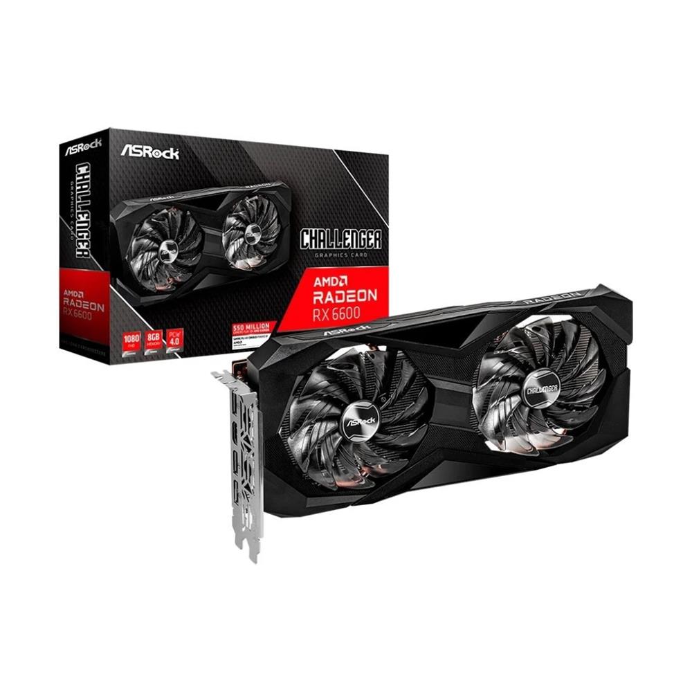 OPENBOX Placa de Vídeo ASRock Radeon RX 6600 Challenger D , 8GB GDDR6 , 128 Bits , PCIe 4.0 , HDMI 2.1