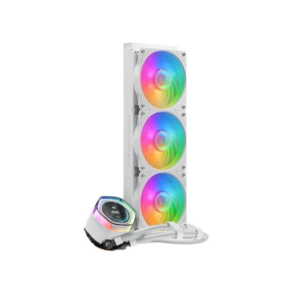 OPENBOX Water Cooler Cooler Master MasterLiquid 360 ION , 360mm , ARGB , LCD 2.1" , Branco , Intel e AMD