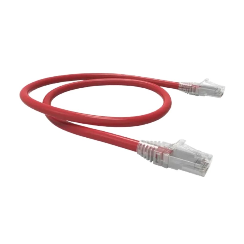 Cabo de Rede Prysmian Patch Cord CAT6 , U/UTP , LSZH , 24 AWG , RJ45 , 2,5 Metros , Vermelho , 10718539