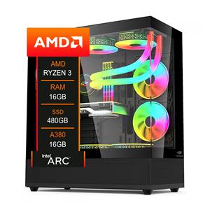 PC Gamer YON A520ME , AMD Ryzen 3 3200G , Arc A380 6GB , 16GB DDR4 , SSD 480GB Sata