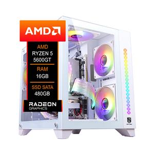PC Gamer AMD , Ryzen 5 5600GT , Chipset B550M , 16GB , SSD 480GB , Branco