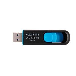 Pen Drive Adata UV128 , USB 3.1 , 64GB , 5 Gbps , Preto e Azul
