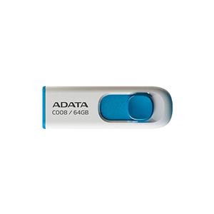 Pen Drive Adata 64 GB , C008 , USB 2.0 , Branco e Azul - AC008-64G-RWE
