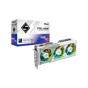 Placa De Vídeo ASRock Intel Arc B580 Steel Legend OC , 12GB , GDDR6 , XeSS , Ray Tracing , Branco