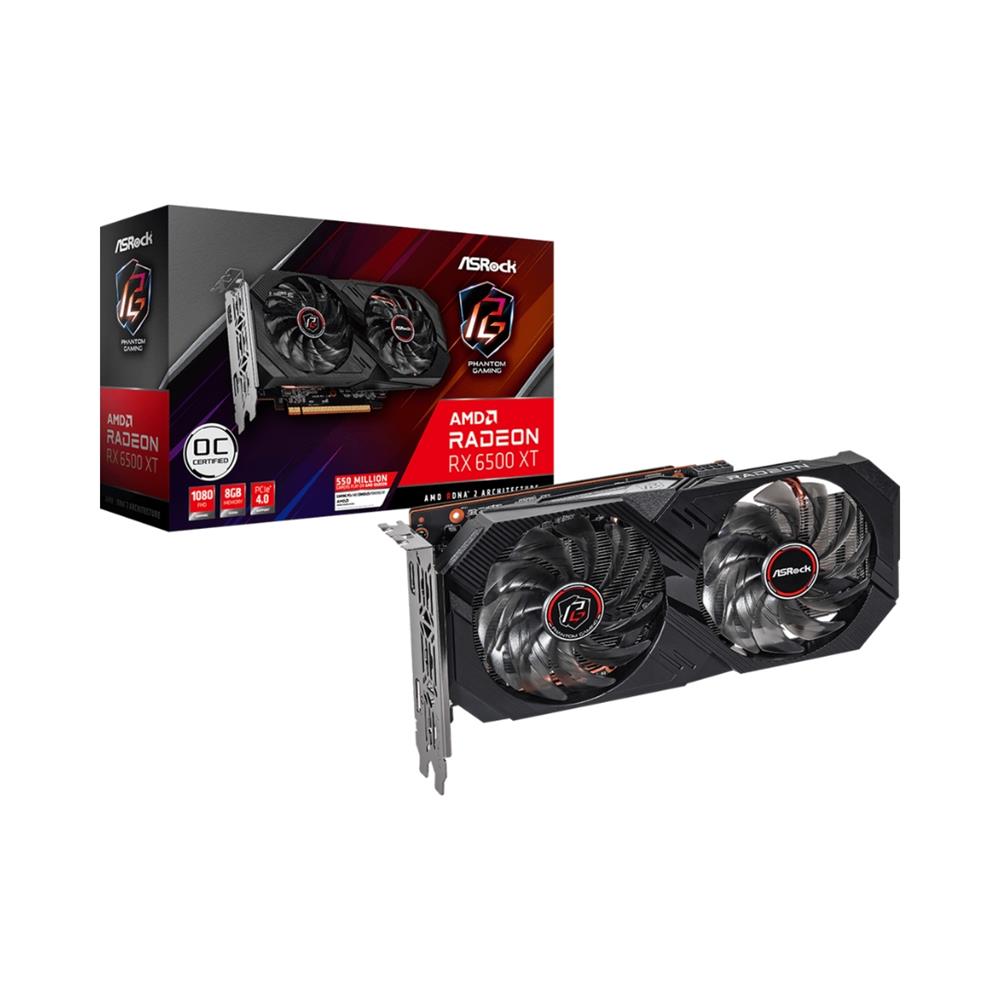 Placa de Vídeo ASRock RX 6500 XT PG 8GO AMD Radeon , 4GB , GDDR6 , DirectX 12 Ultimate , RDNA 2