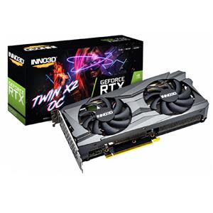 Placa de Vídeo INNO3D GeForce RTX 3060 Twin X2 OC , 12GB , GDDR6 , 192-Bit , Preto
