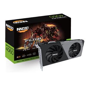 Placa de Video INNO3D GeForce RTX 4060 Twin X2 OC , 8GB , GDDR6 , 128-Bit , Preto