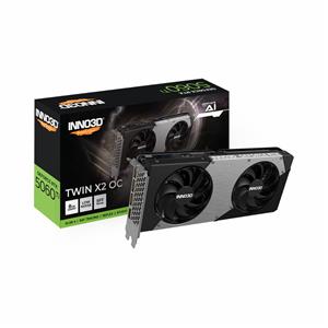 Placa de Video Inno3D RTX 5060 Twin X2 NVIDIA Geforce , 8GB , 2497MHz , 128bits , FP4 e DLSS 4 , Ray Tracing