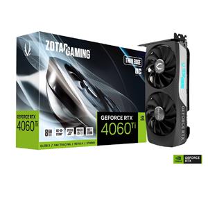 Placa de Vídeo Zotac Gaming GeForce RTX 4060 Ti Twin Edge OC , 8GB , GDDR6 , 128-Bit , RGB , Preto