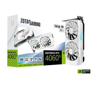 Placa de Vídeo Zotac Gaming GeForce RTX 4060 Ti Twin Edge OC , 8GB , GDDR6 , 128-Bit , RGB , Branco