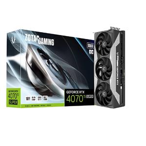 Placa de Vídeo Zotac GeForce RTX 4070 TI Super Solid OC , 16GB GDDR6X , 256-Bits , ZT-D40730RC-10P