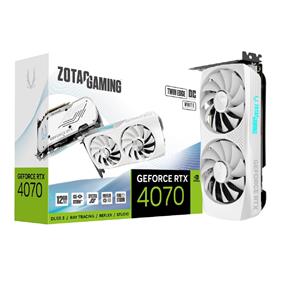 Placa de Vídeo Zotac RTX 4070 Twin Edge OC White Edition , 12 GB , GDDR6 , 192 Bit - ZT-D40740Q-10M
