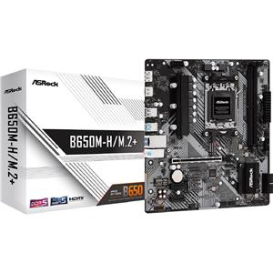 Placa Mãe ASRock  B650M-H/M.2+ , Chipset B650M , Amd AM5 , m-ATX , DDR5
