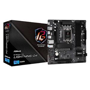 Placa Mãe ASRock B760M PG Lightning/D4 , Chipset B760 , Intel LGA 1700 , mATX , DDR4