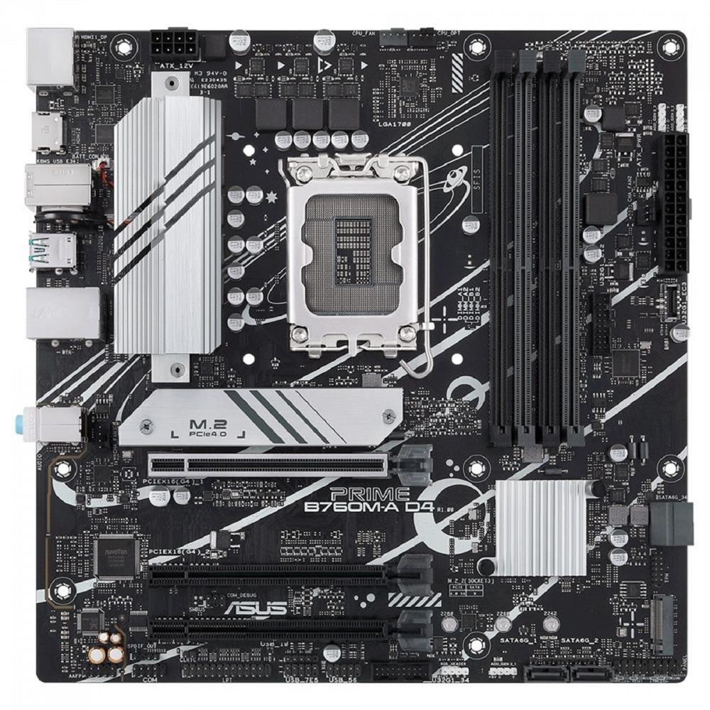 Placa Mãe Asus Prime B760M-A D4 , Chipset B760 , Intel LGA 1700 , mATX , DDR4