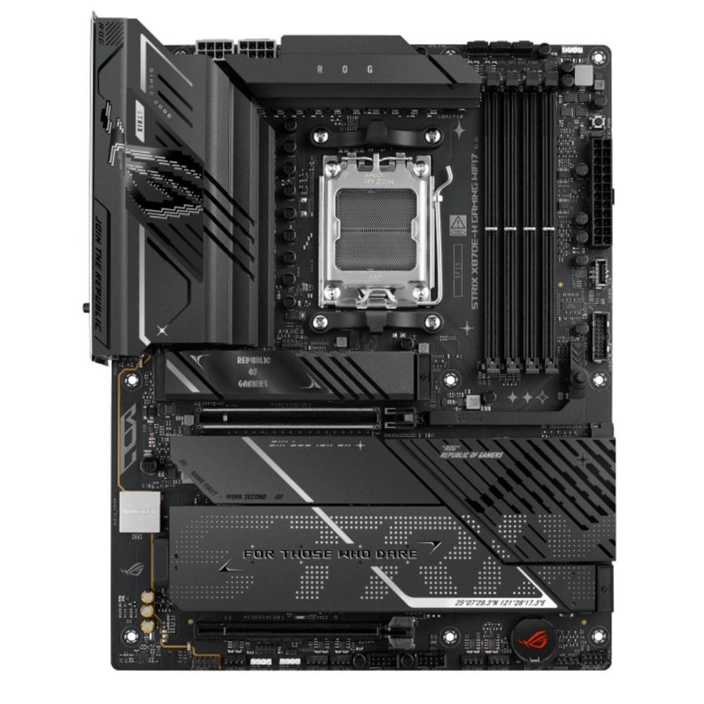 Placa Mãe Asus ROG Strix X870E-H Gaming WiFi7 , Chipset X870E , AMD AM5 , ATX , DDR5