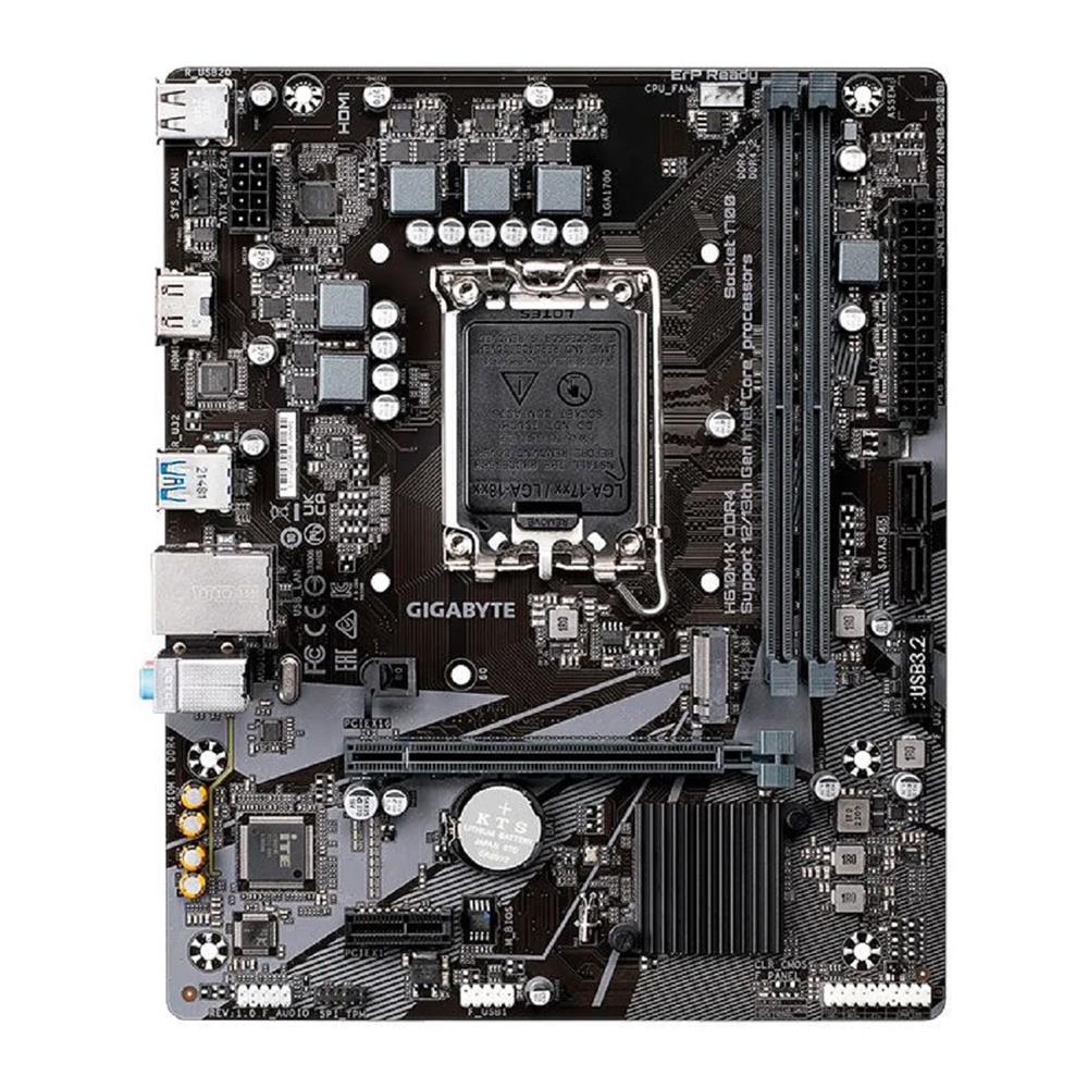 Placa Mãe Gigabyte H610M K DDR4 , Chipset H610 , Intel LGA 1700 , mATX