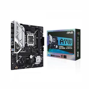 Placa Mãe Asus H610M-AYW D4 , Chipset H610 , Intel LGA 1700 , mATX , DDR4