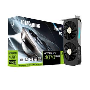 Placa de Video Zotac GeForce RTX 4070 Super Twin Edge OC , 12GB , GDDR6X , 192-Bit , Spectra RGB , Preto