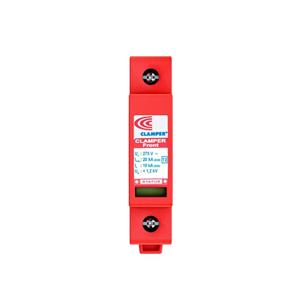 Protetor de Surto DPS Classe II 1P 20kA 275V , Clamper 16235 Plug-In Front V , Vermelho